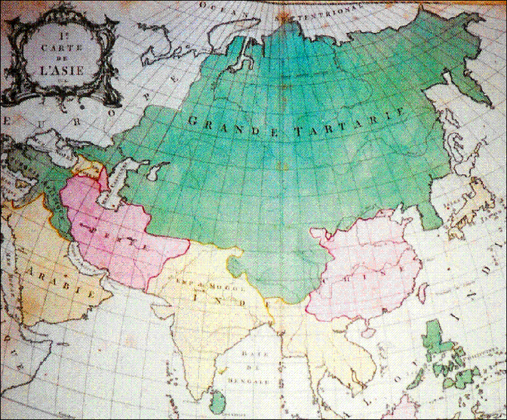 Копия карты Азии 1754 года 